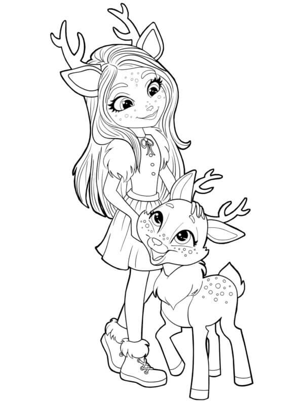 Danessa Deer And Sprint coloring page