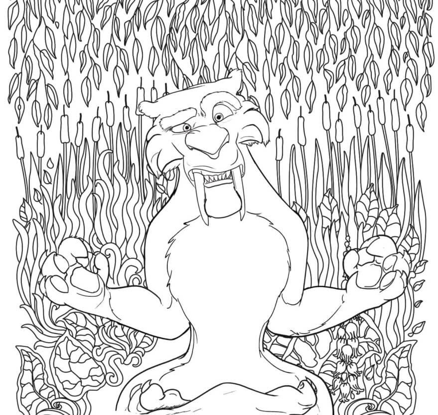 Diego Ice Age coloring page