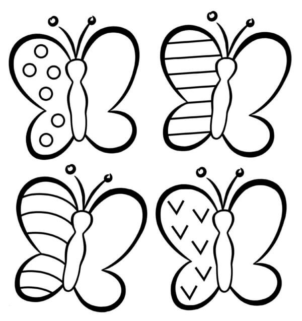 Fairy Cartoon Butterflies coloring page