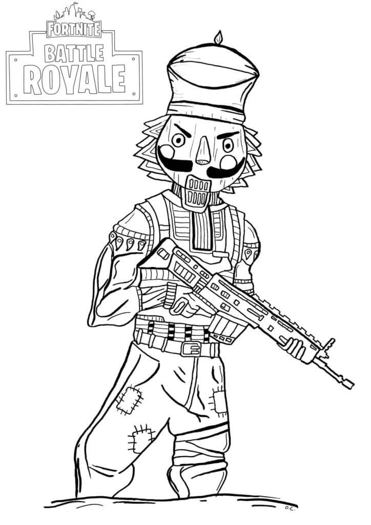 Fortnite Nutcracker coloring page