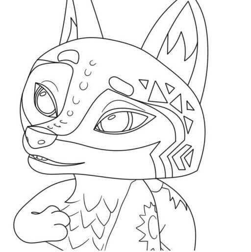 Fox Character in Spirit Rangers coloring page