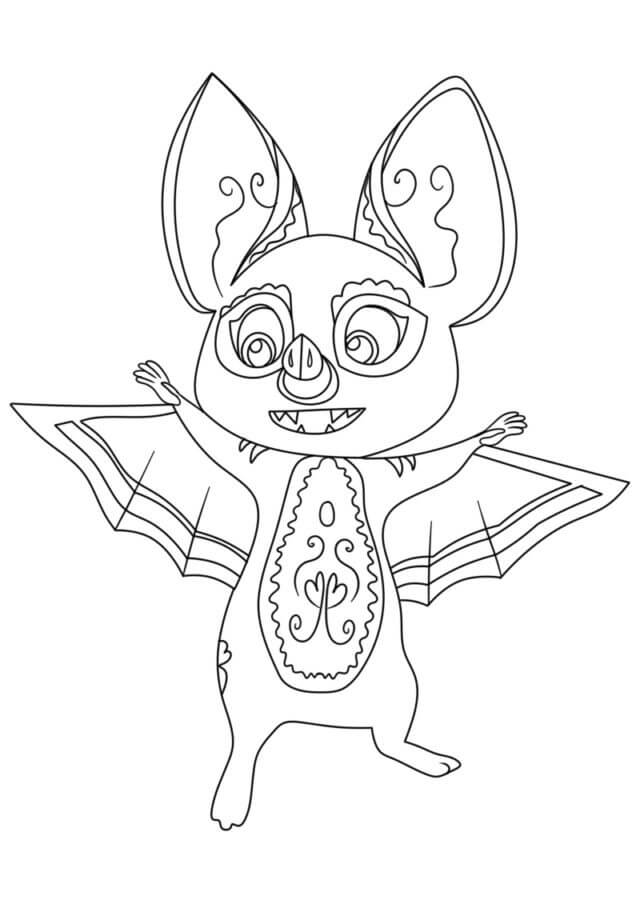 Fun Bat Character in Spirit Rangers coloring page - Download, Print or ...