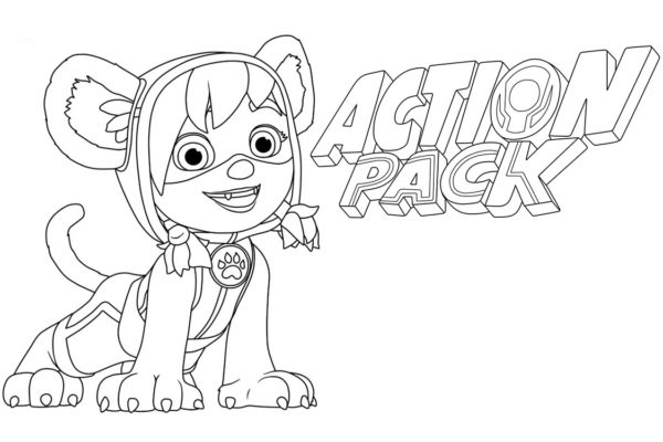 Fun Character in Action Pack coloring page