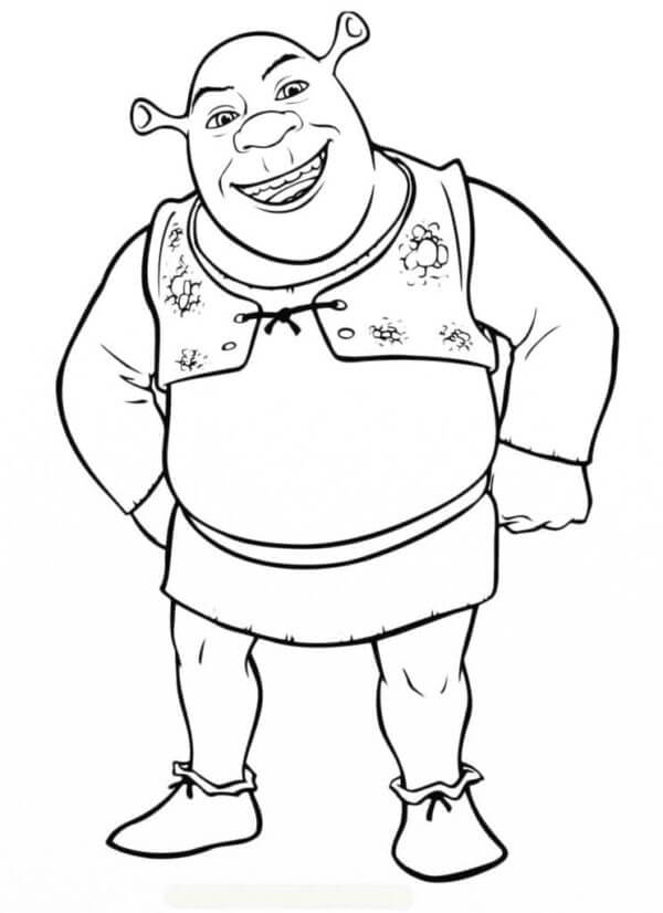 Fun Shrek coloring page