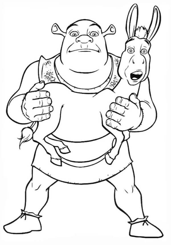 Funny Shrek Holding Donkey