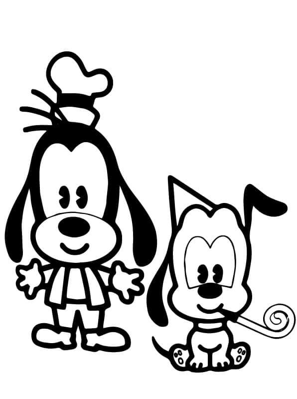 mickey mouse and pluto coloring pages