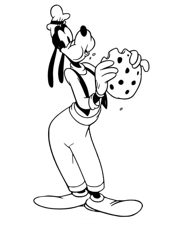 Goofy Eating Cookie coloring page - Download, Print or Color Online for ...