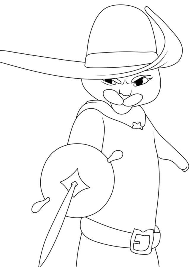 Great Puss In Boots coloring page