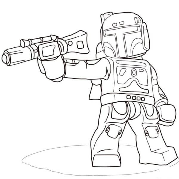 Lego Mandalorian coloring page