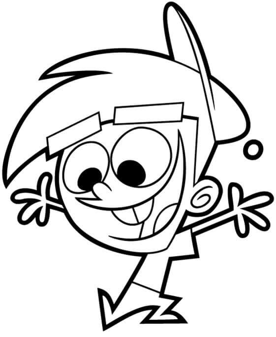 Naughty Timmy In A Cap coloring page