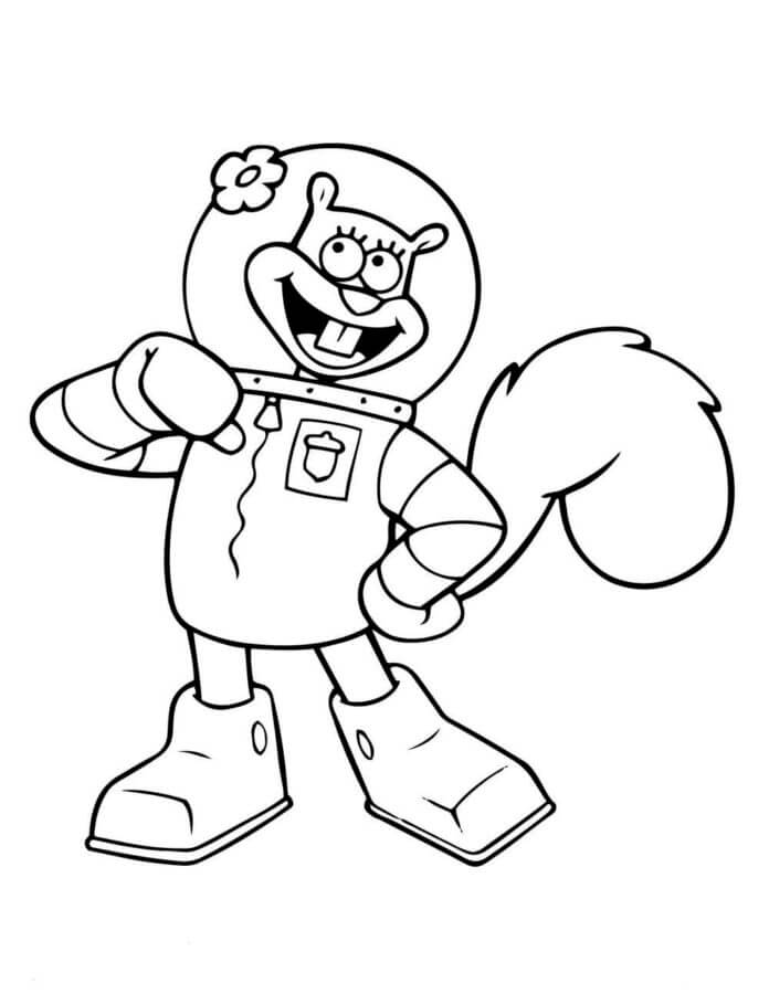 Nice Sandy Cheeks coloring page