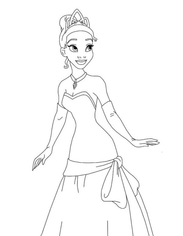 Nice Tiana coloring page