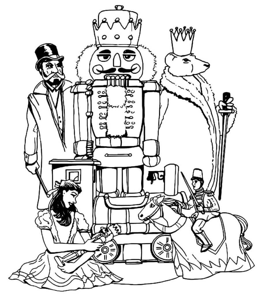 Nutcracker And Friends coloring page