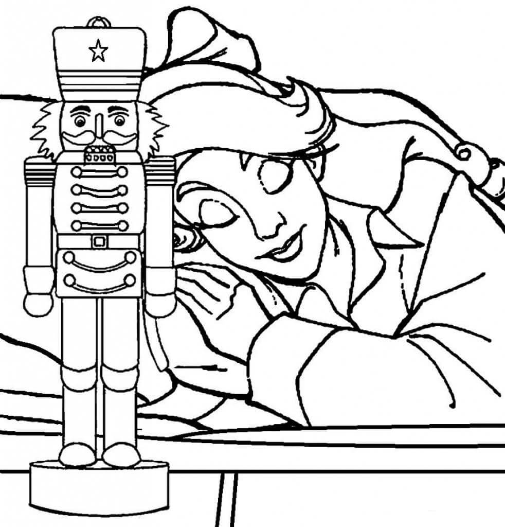 Nutcracker Guards The Girl’s Sleep coloring page