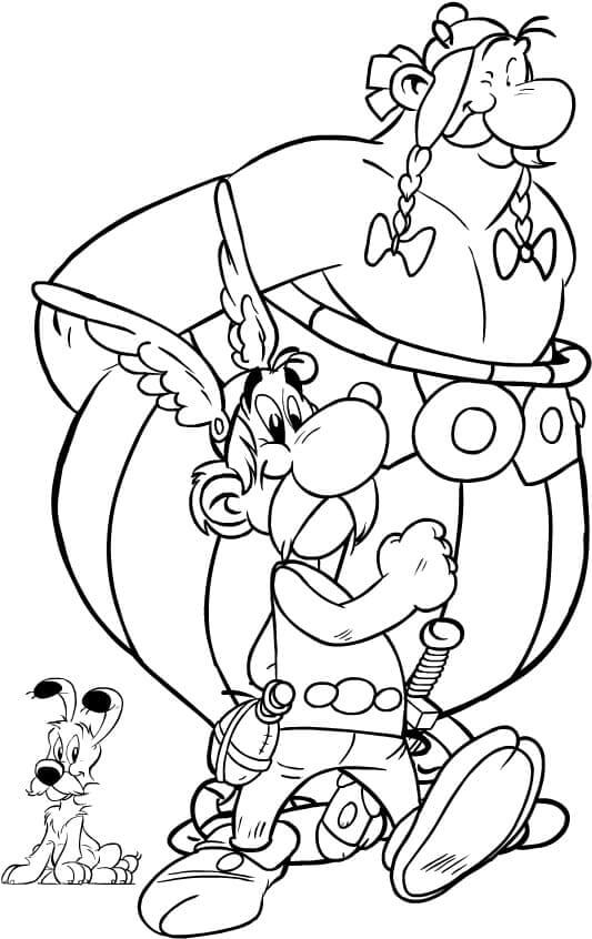 Old Friends on a Walk coloring page