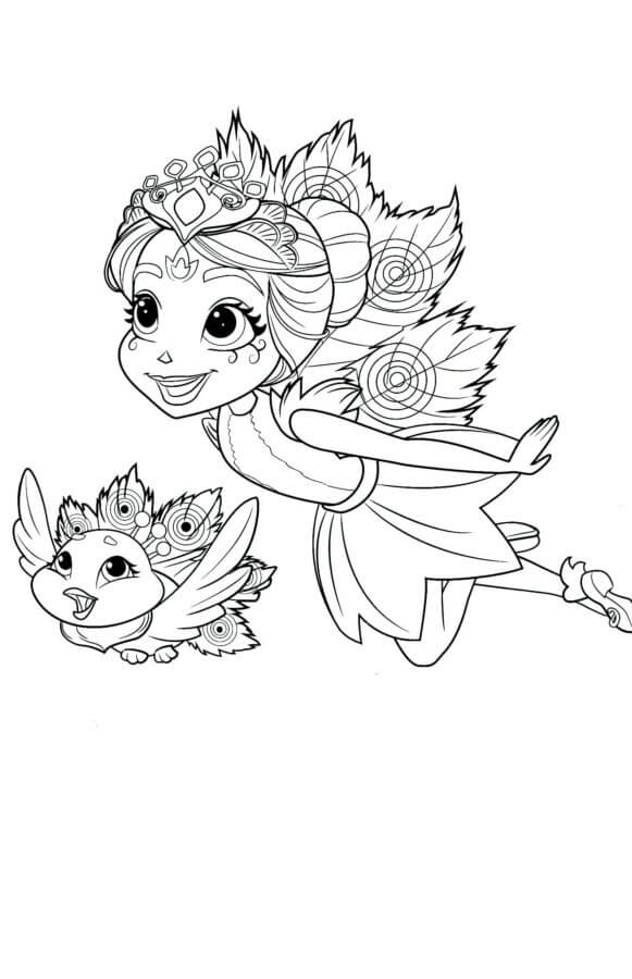 Patter Peacock And Flap Flying coloring page