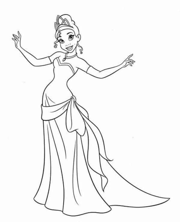 Perfect Tiana coloring page - Download, Print or Color Online for Free