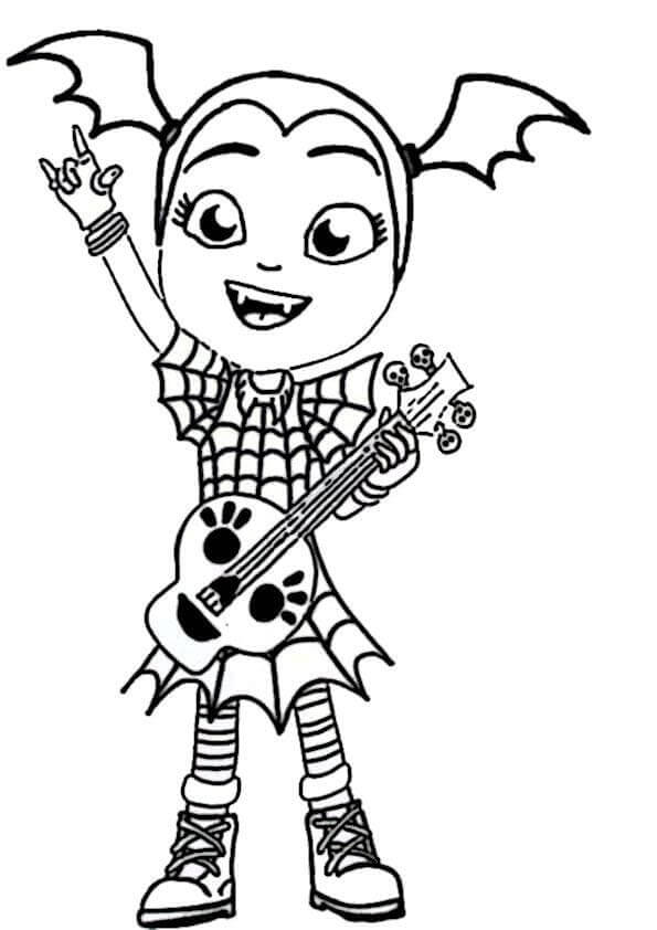 Playing Bass is Very Easy For V coloring page