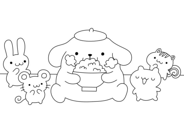 Pompompurin Eating Popcorn