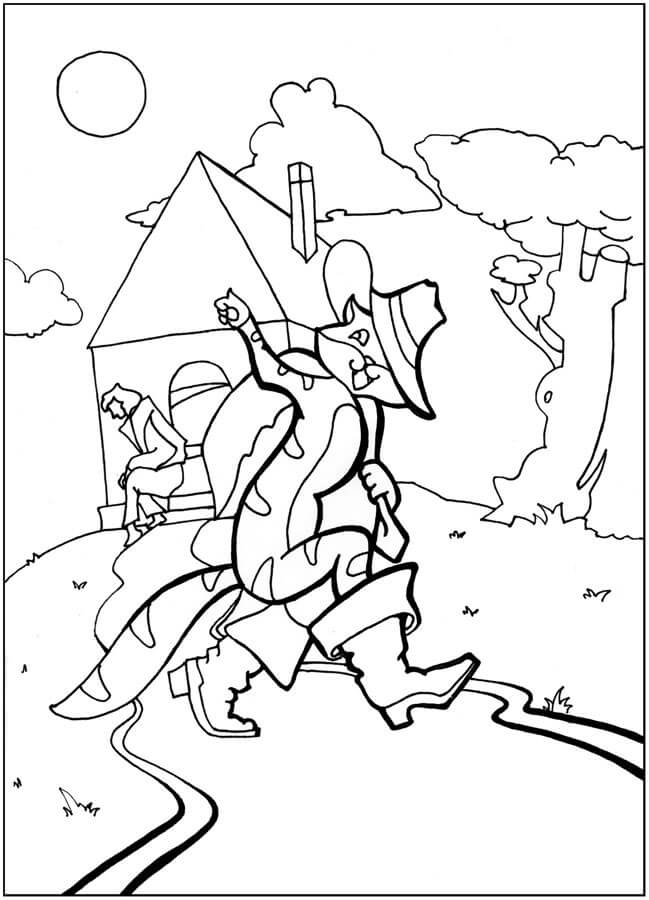 Puss in Boots Goes On An Adventure coloring page