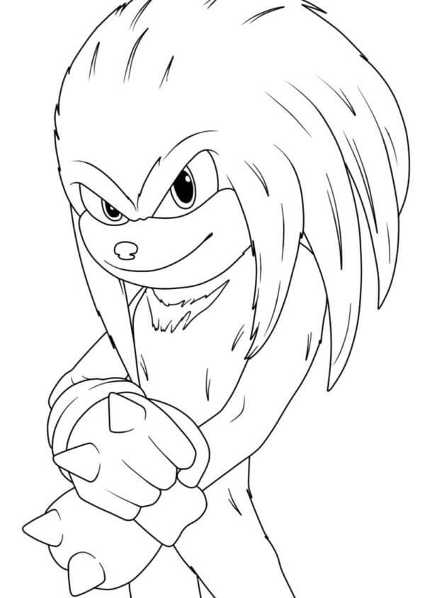 Smiling Knuckles the Echidna coloring page - Download, Print or Color ...