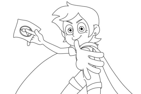 Smiling Luz Noceda coloring page