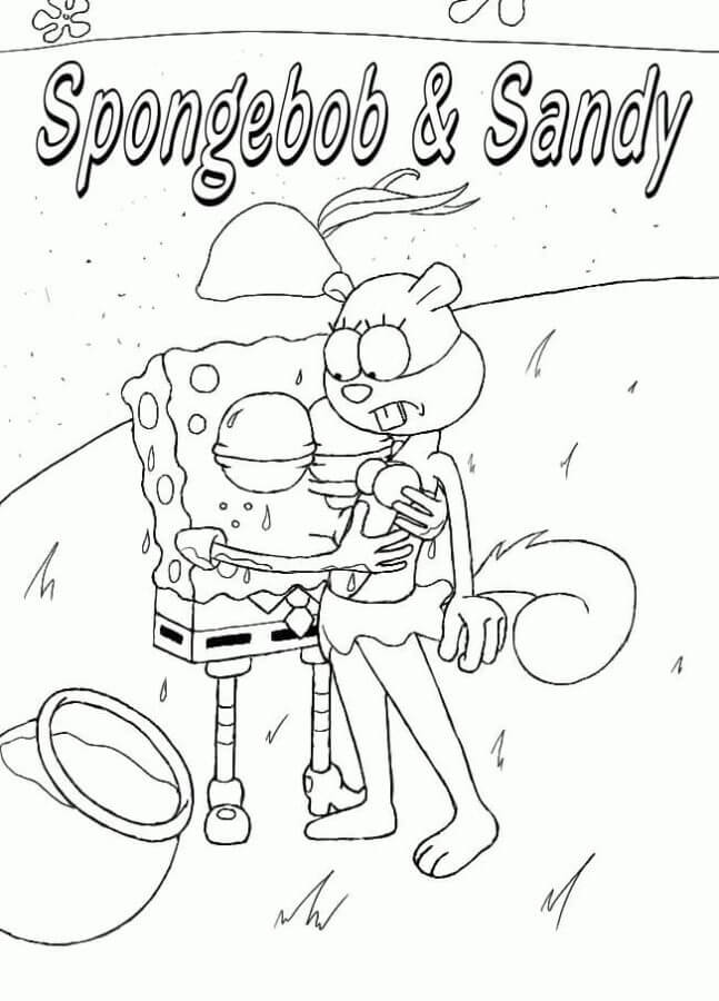 SpongeBob Hugging Sandy Cheeks