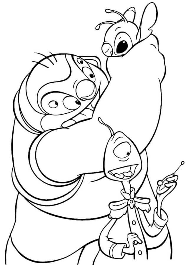 Stitch And Friends coloring page