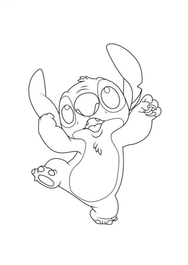 Stitch Dancing coloring page - Download, Print or Color Online for Free