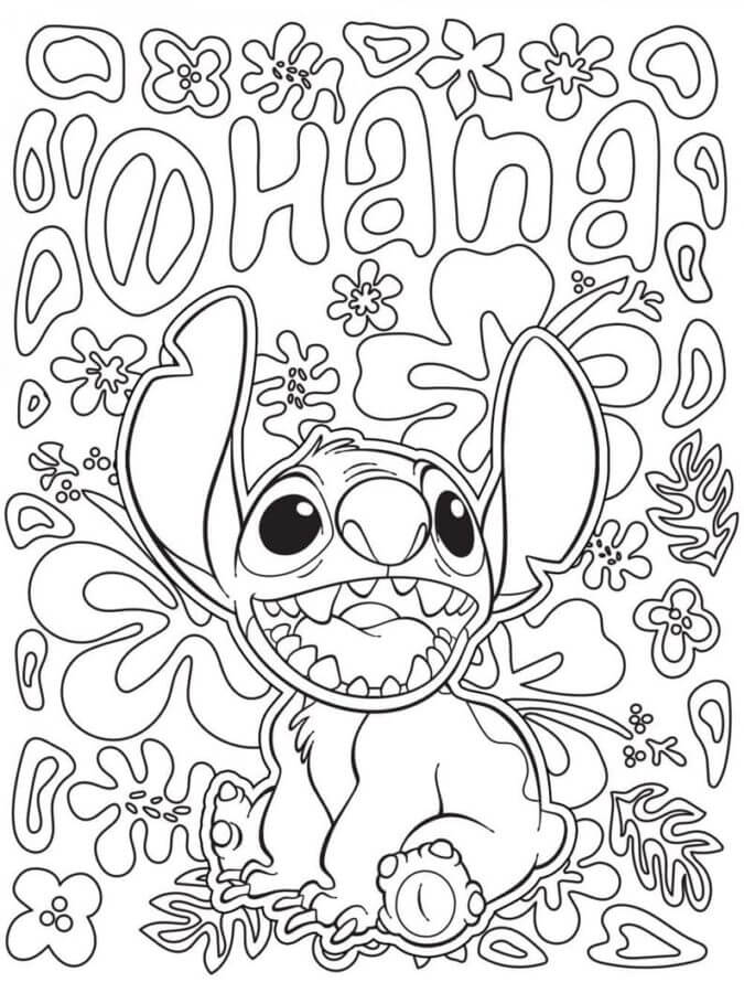 Stitch Is For Adult coloring page