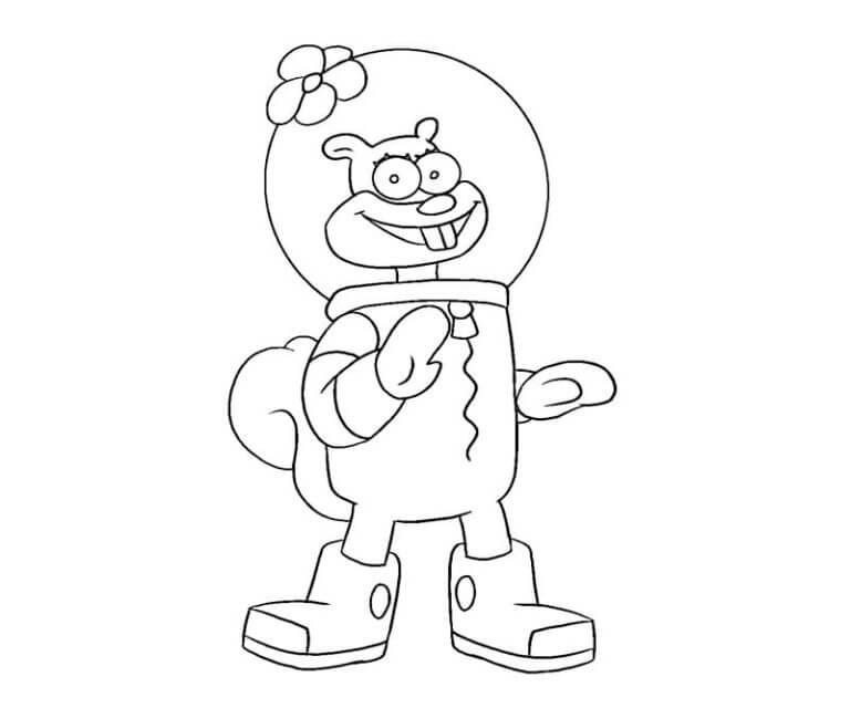 Sweet Sandy Cheeks coloring page