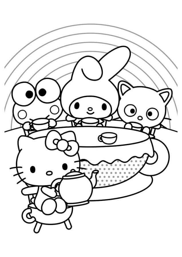 Keroppi Playing Baseball coloring page - Download, Print or Color Online  for Free