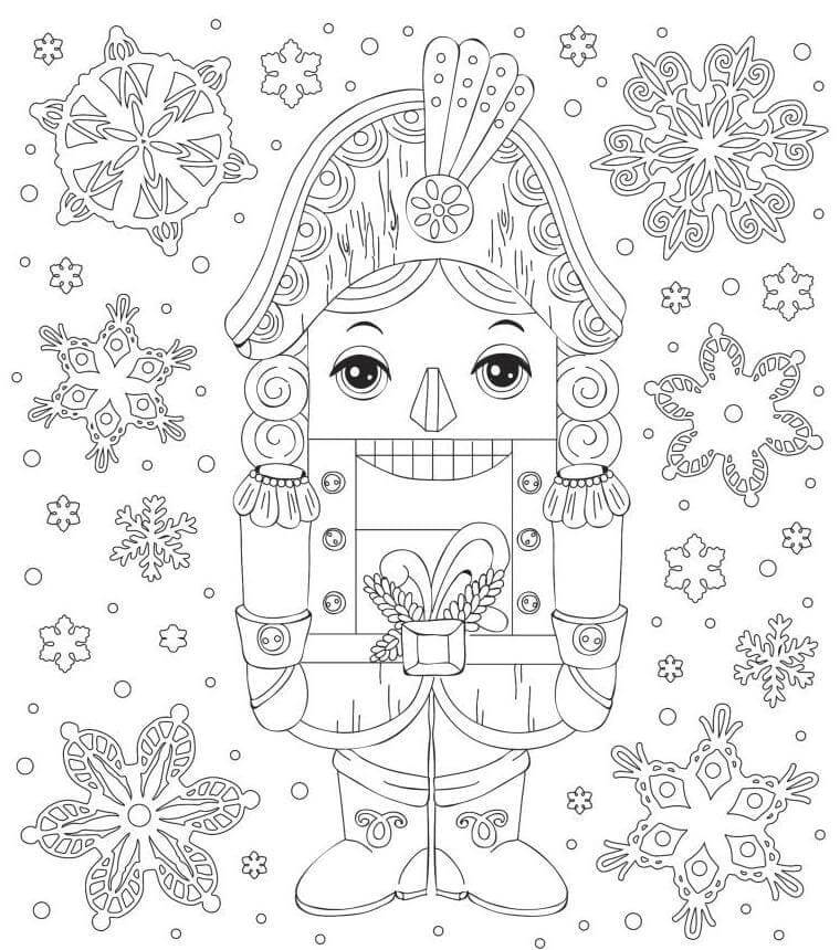 The Nutcracker Smiles coloring page