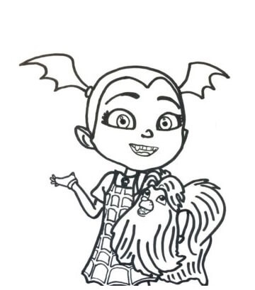 With His Pet Dog V coloring page