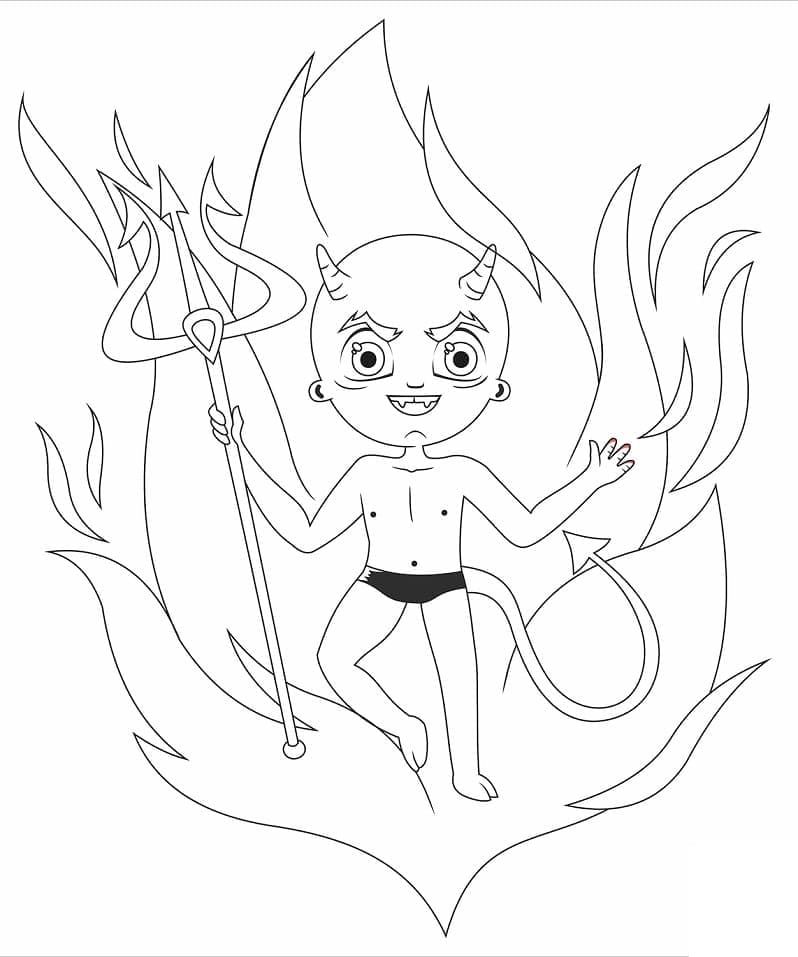 A Devil coloring page