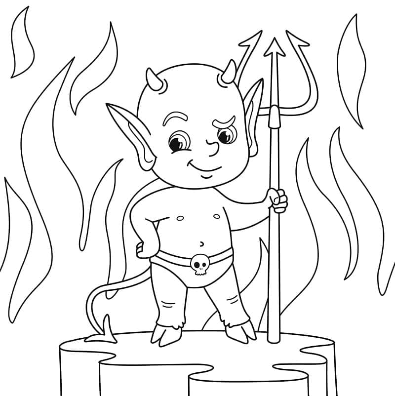 A Little Devil coloring page