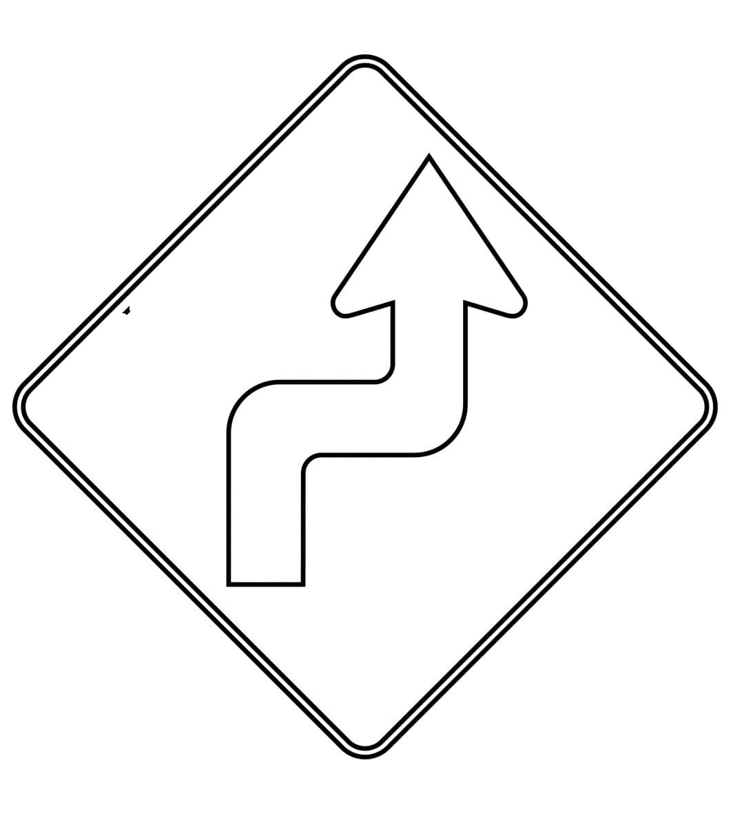 A Road Sign Coloring Page Download Print Or Color Online For Free