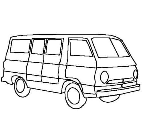 A Van coloring page