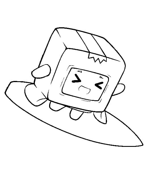 Adorable Boxy LankyBox coloring page