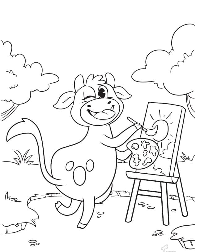 Adorable La Vaca Lola coloring page