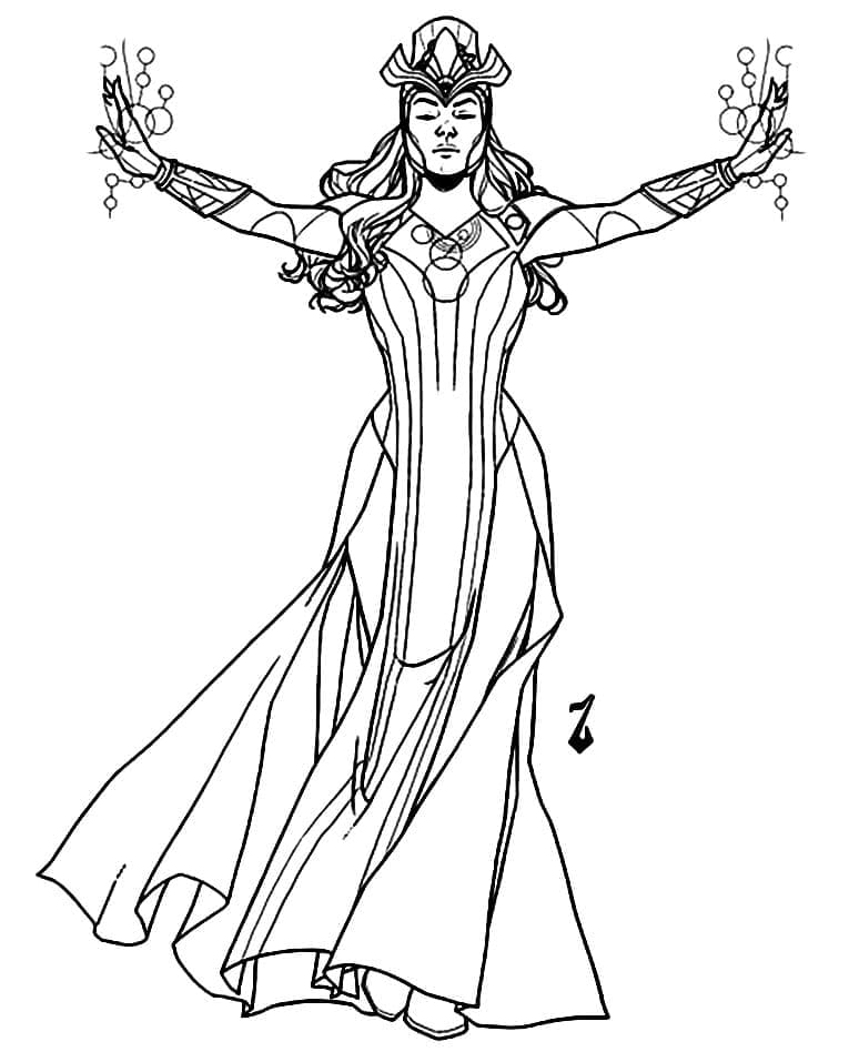 Ajak from Eternals coloring page