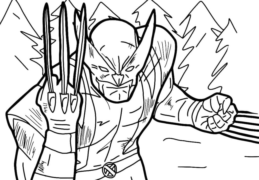 Amazing Wolverine coloring page