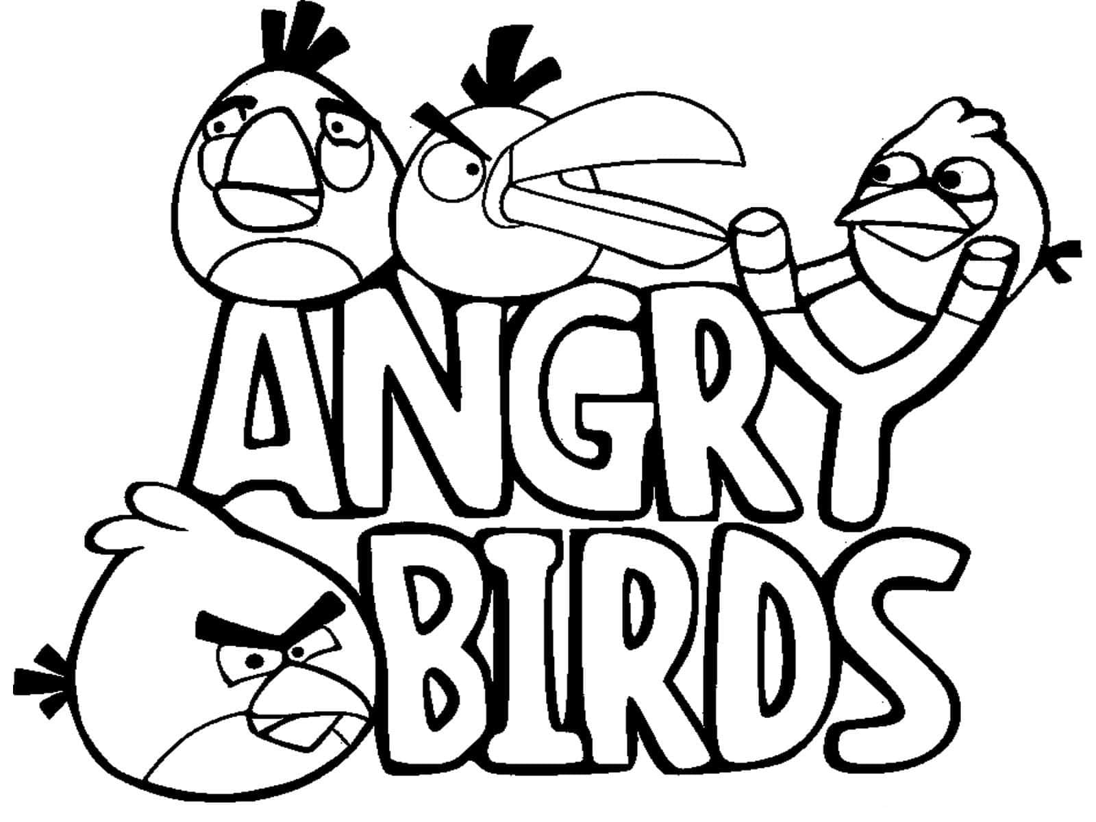 angry birds drawing for kids