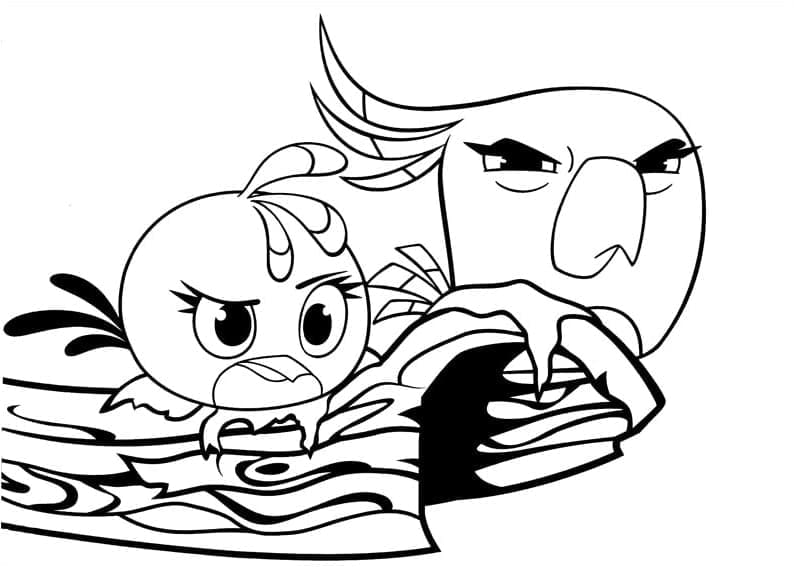 Angry Birds Stella and Poppy coloring page