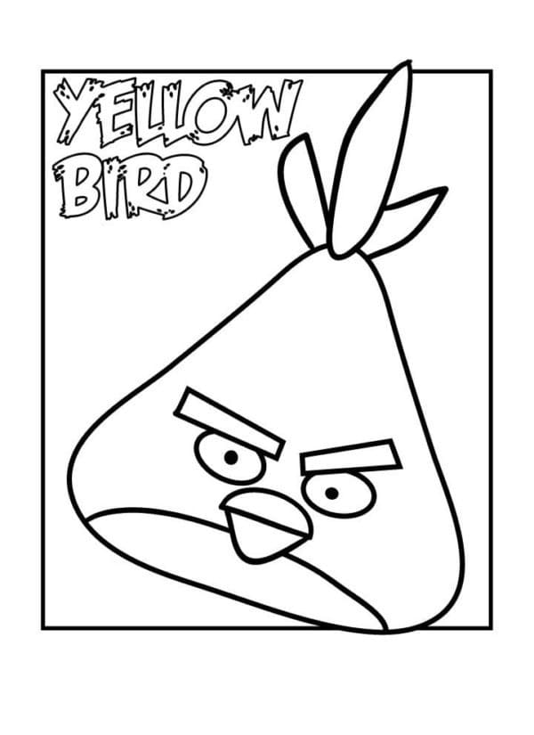 angry birds yellow bird coloring page