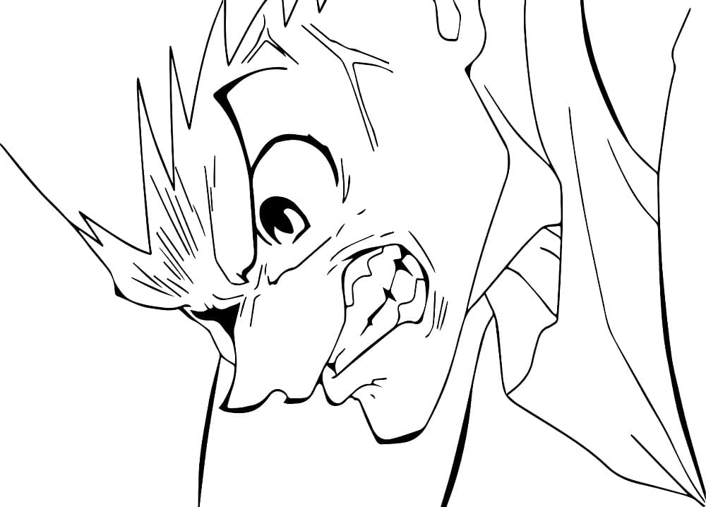 Angry Gon coloring page