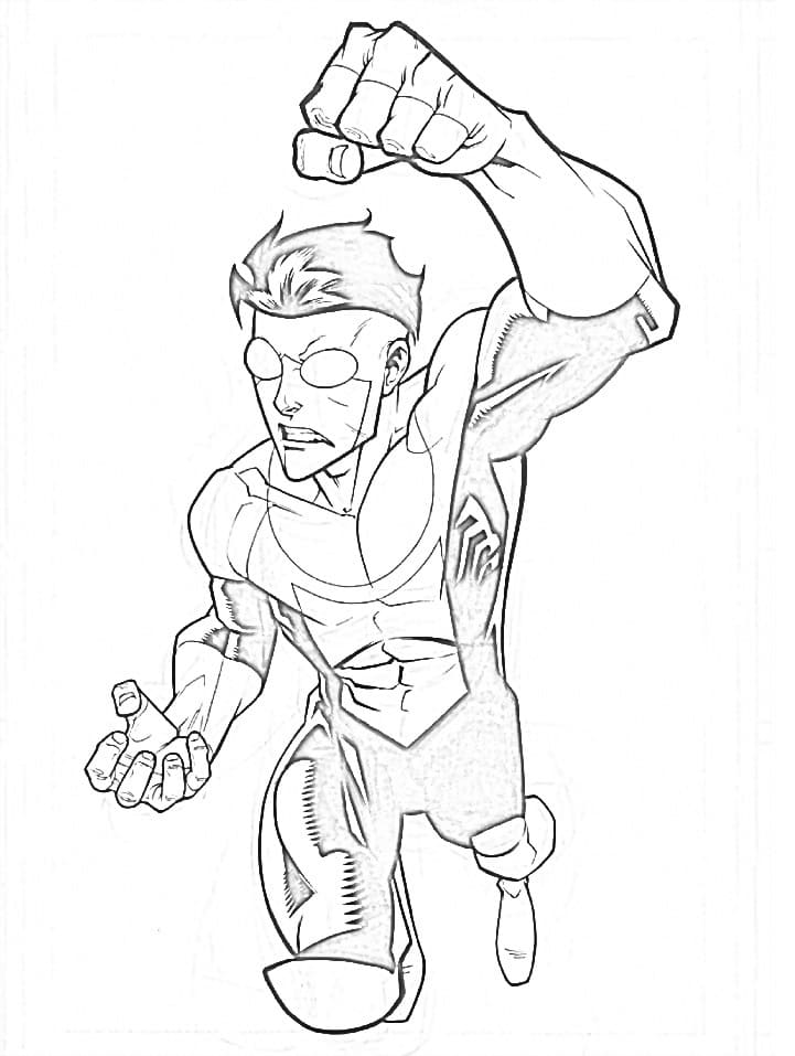 Angry Invincible coloring page