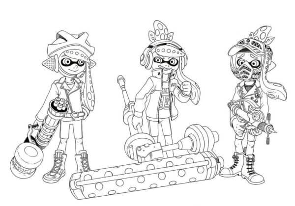 Anya Mon With Her Squid Sisters