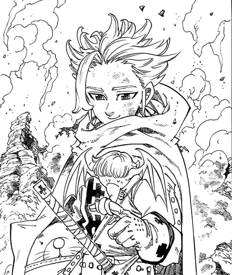 Arthur From The Seven Deadly Sins Coloring Pages Nanatsu No Taizai