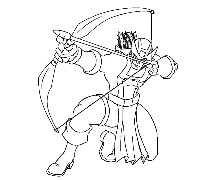 Avengers Hawkeye coloring page